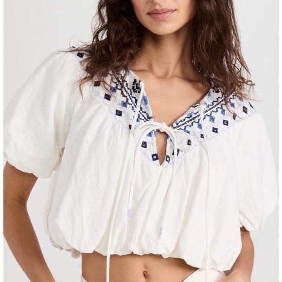 FP Movement by Free People Tops - Free People Movement Women's Joni Embroidered Top size L Large